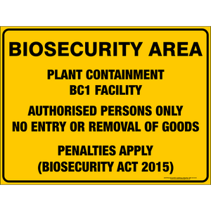 Bio-security Area Plant Containment