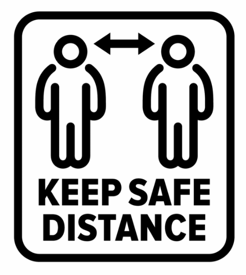 COVID-19 - Keep safe distance (white)