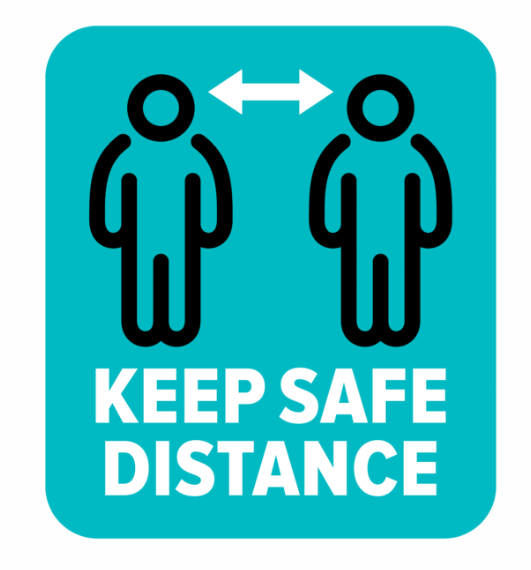 COVID-19 - Keep safe distance (aqua)