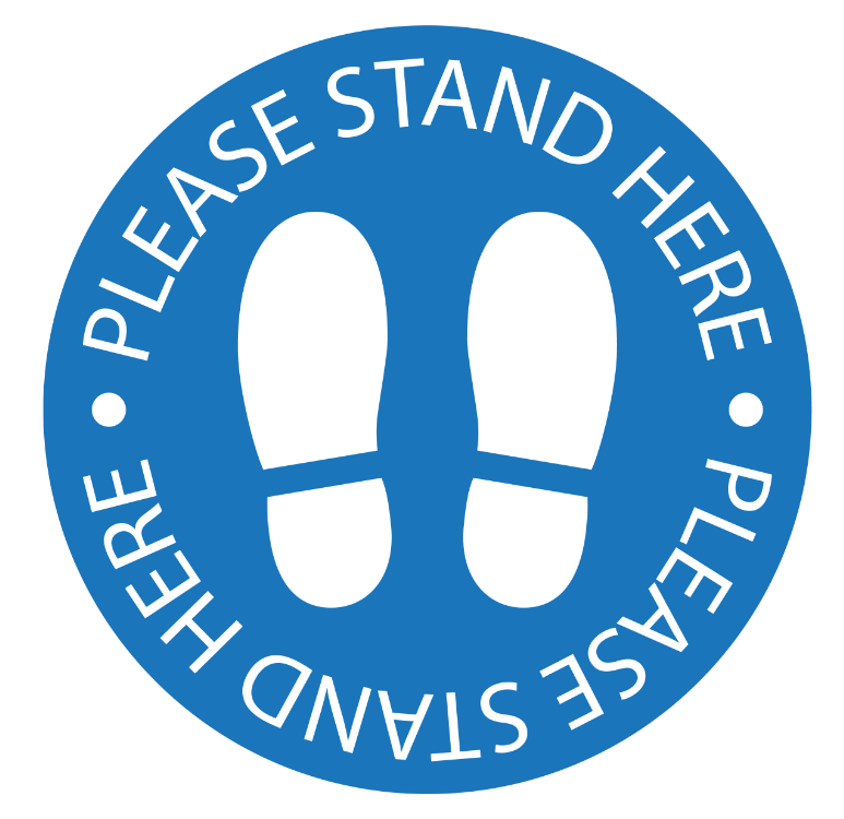 COVID-19 - Please stand here
