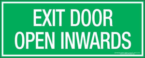 Exit - Exit door open inwards