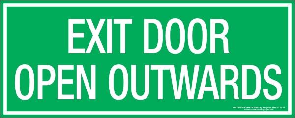 Exit - Exit door open outwards