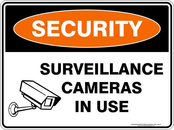 Security - Surveillance cameras in use