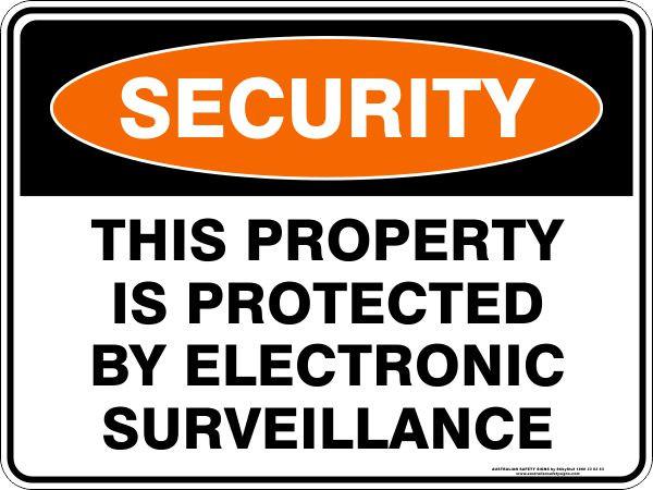 Security - This property is protected by electronic surveilance