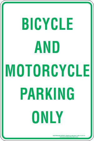 Parking & No Parking - Bicycle and motorcycle parking only