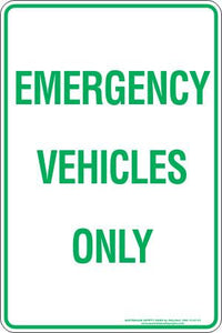 Parking & No Parking - Emergency vehicles only