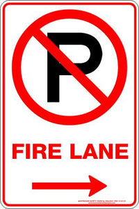 Parking & No Parking - Fire lane right