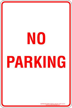 Parking & No Parking - No parking sign