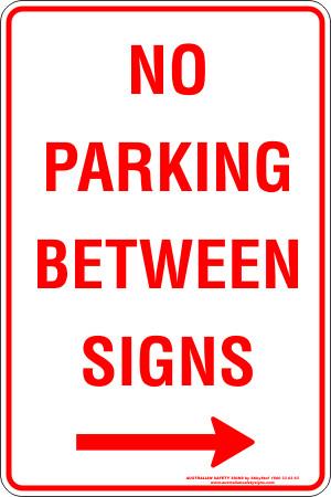 Parking & No Parking - No parking between signs right
