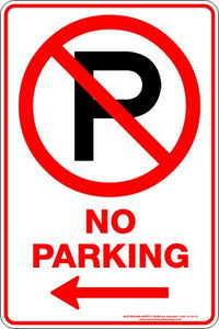 Parking & No Parking - No parking sign with image left