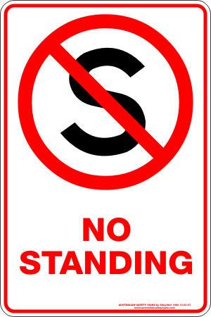 Parking & No Parking - No standing sign with image