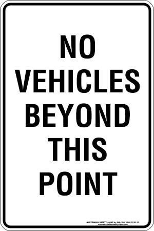 Parking & No Parking - No vehicles beyond this point