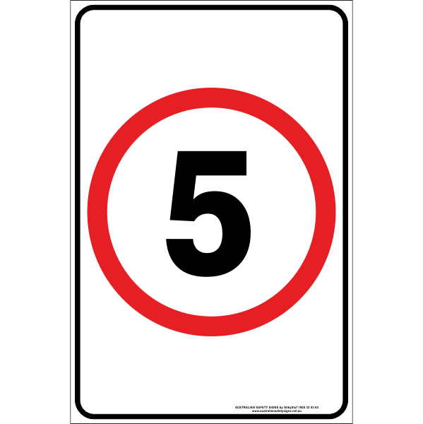 Parking & No Parking - Speed Limit 5km red and white