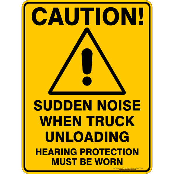 Caution - Sudden noise when truck unloading