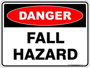 Danger - Fall hazard
