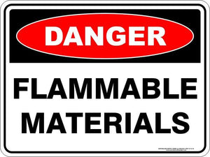 Danger - Flammable materials