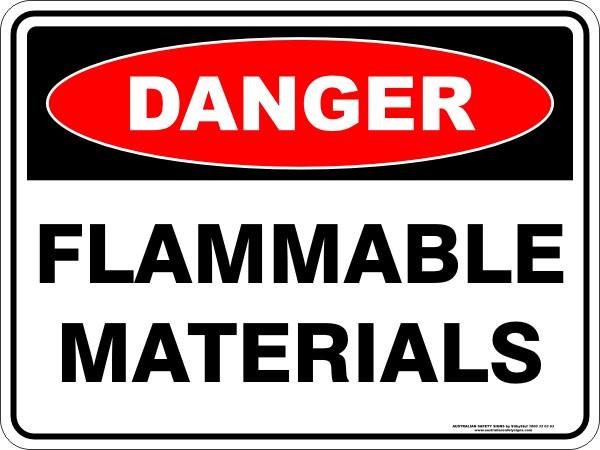 Danger - Flammable materials