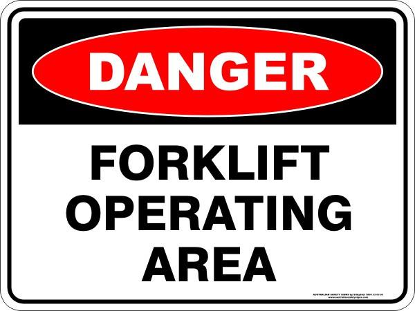 Danger - Forklift operating area