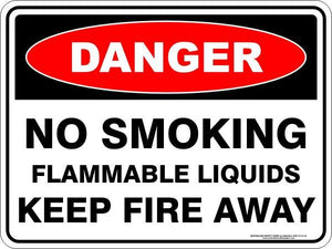 Danger - No smoking flammable liquid