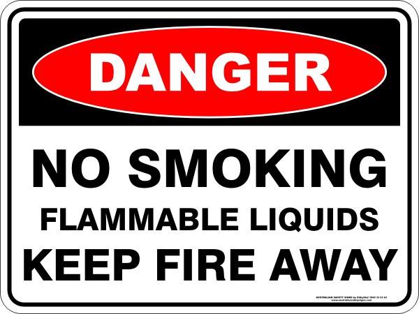 Danger - No smoking flammable liquid
