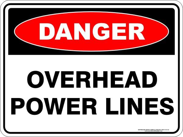 Danger - Overhead power lines