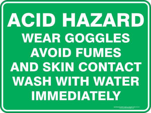 Emergency - Acid hazard