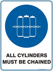 Mandatory - All cylinders must be chained