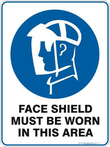 Mandatory - Face shield must be worn in this area