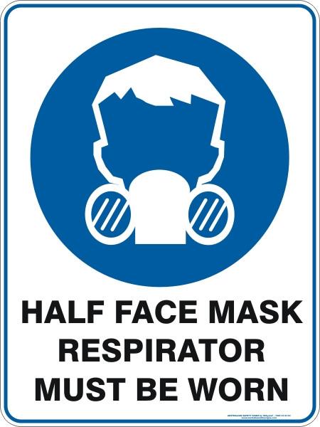 Mandatory - Half face mask respirator must be worn