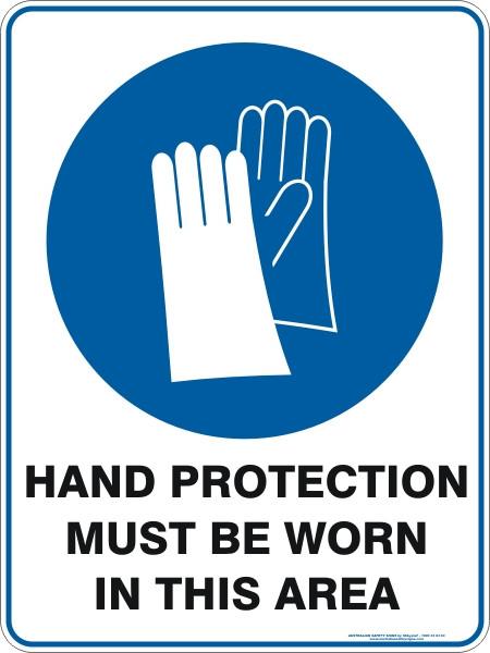 Mandatory - Hand protection must be worn in this area