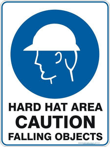 Mandatory - Hard hat area caution falling objects
