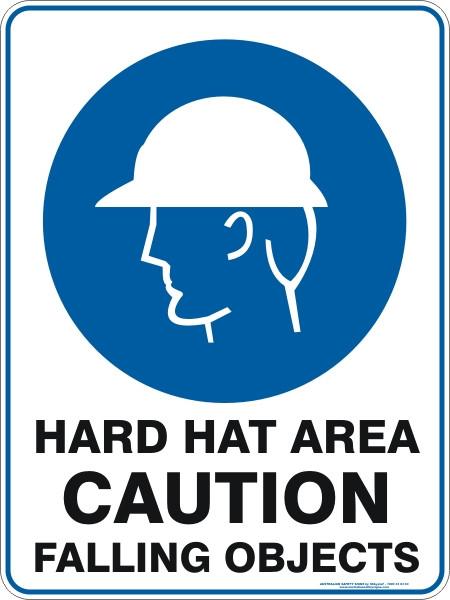Mandatory - Hard hat area caution falling objects