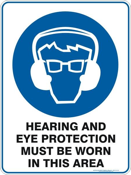 Mandatory - Hearing and eye protection must be worn in this area