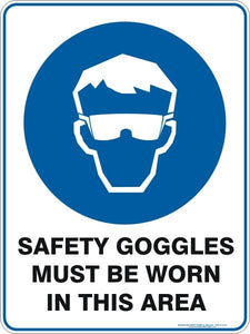 Mandatory - Safety goggles must be worn in this area
