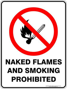 No Smoking - Naked flames and smoking prohibited