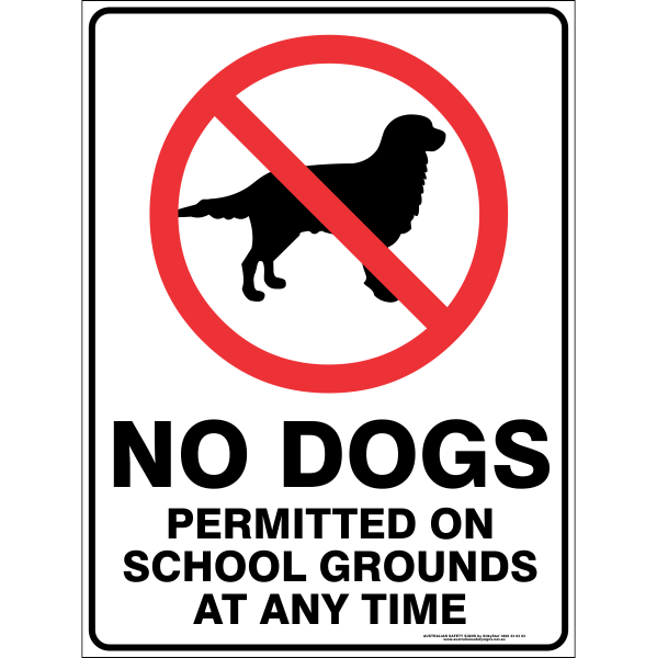 Prohibition - No dogs permitted on school grounds