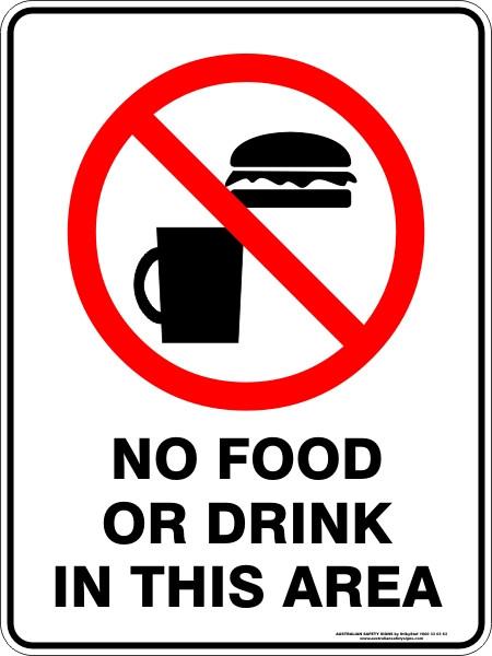 Prohibition - No food or drink in this area
