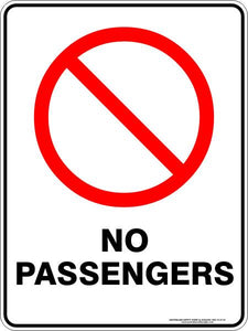 Prohibition -  No passengers