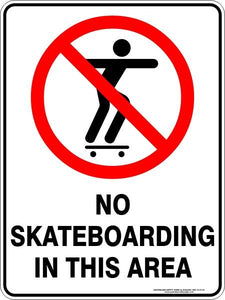 Prohibition - No skateboarding in this area