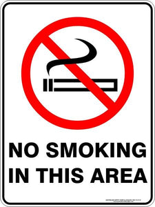 No Smoking - in this area