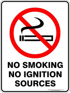 No Smoking - no ignition sources