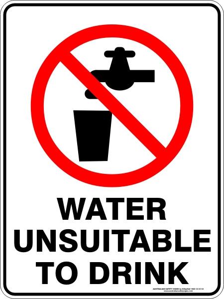 Prohibition - Water unsuitable to drink