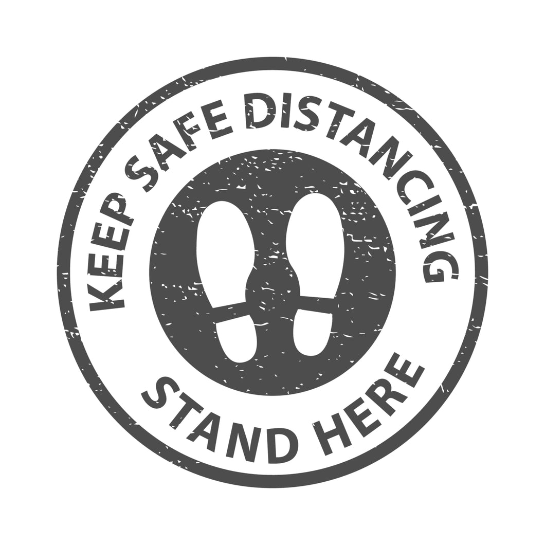 COVID-19 - Keep safe distance stand here