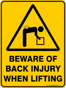 Warning - Beware of back injury