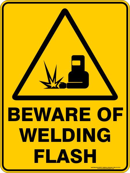 Warning - Beware of welding flash