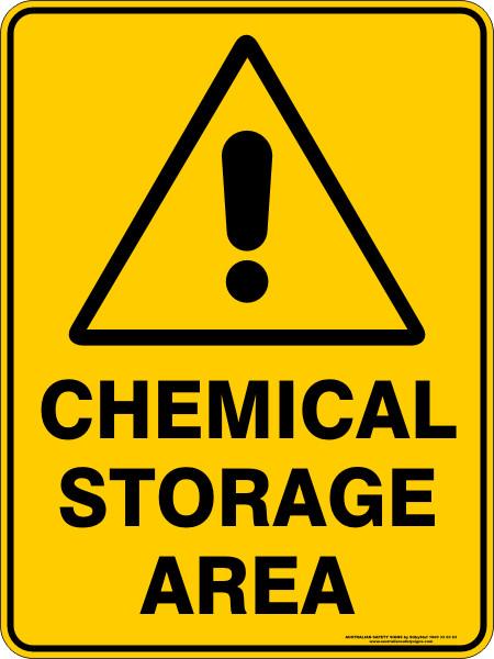 Warning - Chemical storage area