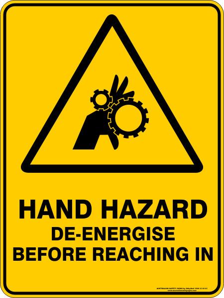 Warning - Hand hazard