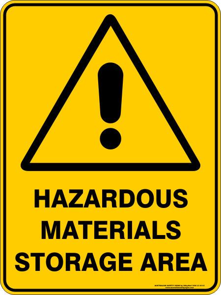Warning - Hazardous materials storage area
