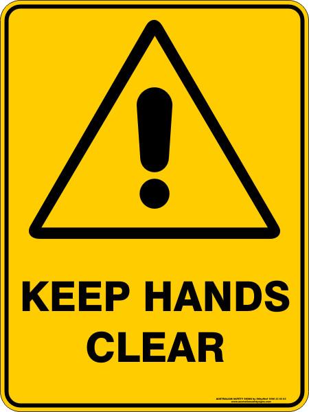 Warning - Keep hands clear