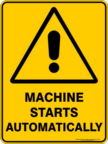 Warning - Machiene starts automatically